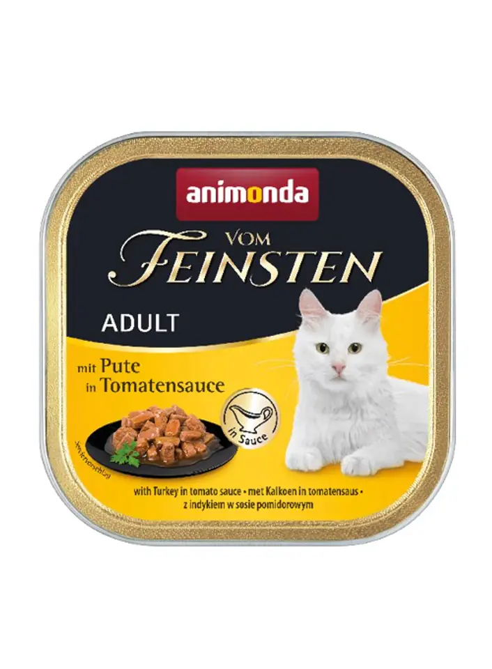 ⁨ANIMONDA Vom Feinsten Classic Cat smak: indyk w pomidorowym sosie 100g⁩ w sklepie Wasserman.eu