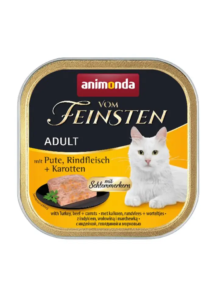 ⁨ANIMONDA Vom Feinsten Classic Cat smak: indyk, wołowina + marchewka 100g⁩ w sklepie Wasserman.eu