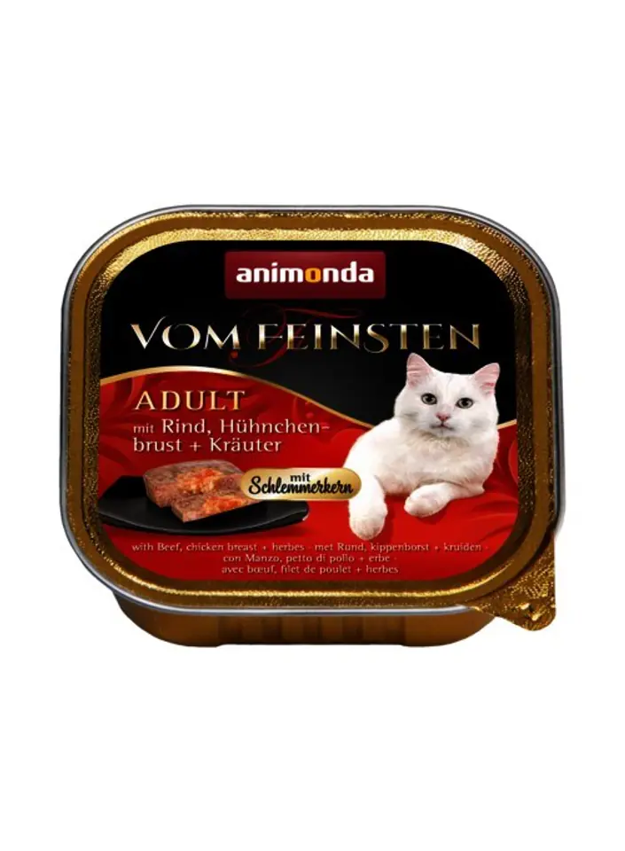 ⁨animonda Vom Feinsten Classic Cat with Beef, Chicken Breast, Herbs 100g⁩ at Wasserman.eu