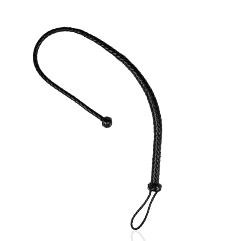 ⁨Ouch! Pejcz skorzany PU z węzłem, czarny, 122 cm⁩ w sklepie Wasserman.eu