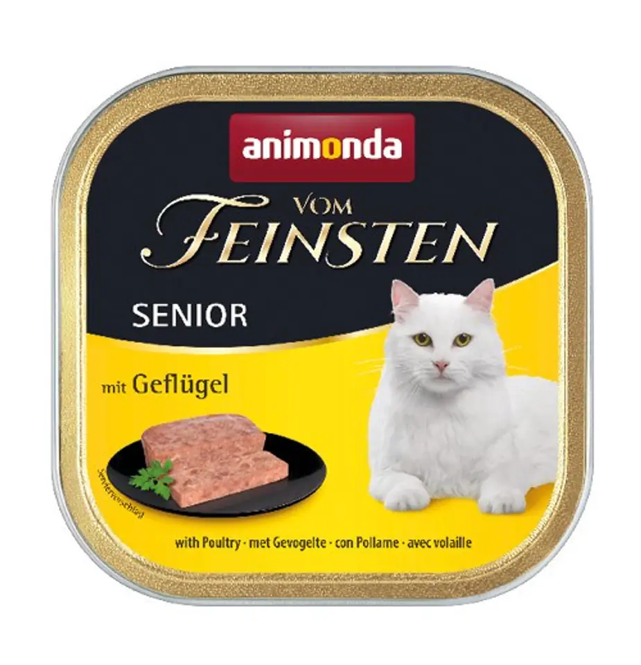 ⁨ANIMONDA VOM FEINSTEN SENIOR wet food for senior cats Poultry 100 g⁩ at Wasserman.eu