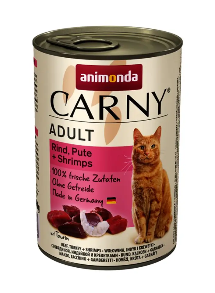 ⁨ANIMONDA Carny Adult smak: wołowina, indyk i krewetki 400g⁩ w sklepie Wasserman.eu