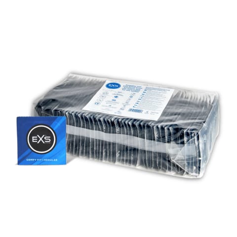 ⁨EXS Regular Classic 100 sztuk - prezerwatywy lateksowe, gładkie 54 mm⁩ w sklepie Wasserman.eu