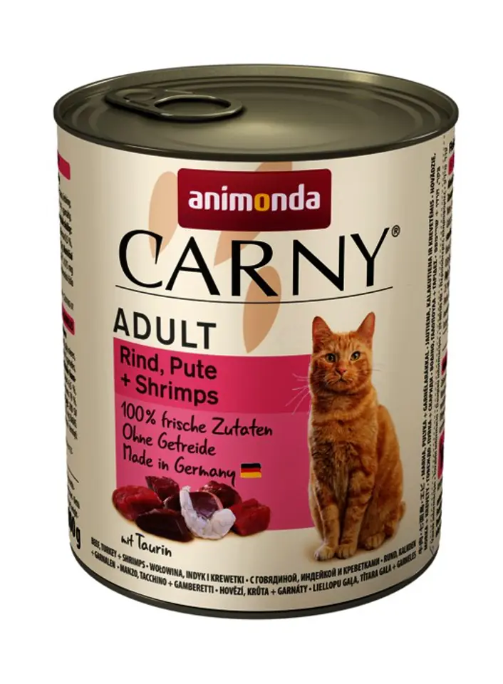 ⁨ANIMONDA Carny Adult smak: wołowina, indyk i krewetki 800g⁩ w sklepie Wasserman.eu