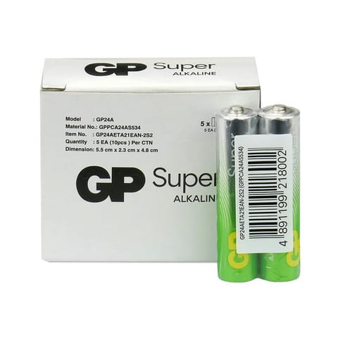 ⁨ALKALINE BATTERIES LR03 /AAA GP SUPER 10PCS.⁩ at Wasserman.eu