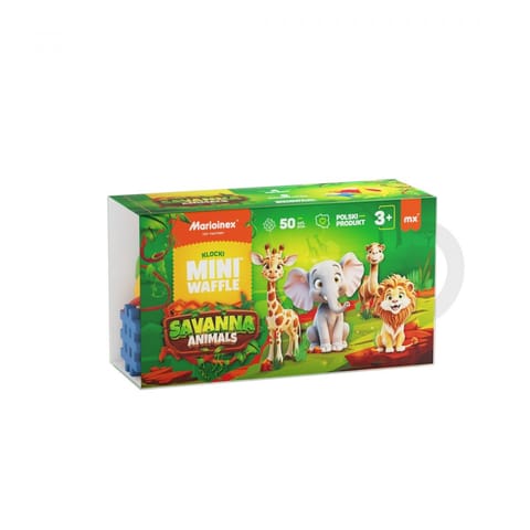 ⁨Blocks Mini Waffle - Animals Savanna 50 pieces⁩ at Wasserman.eu
