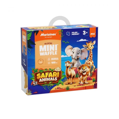 ⁨Blocks Mini Waffle - Animals Safari 100 pieces⁩ at Wasserman.eu