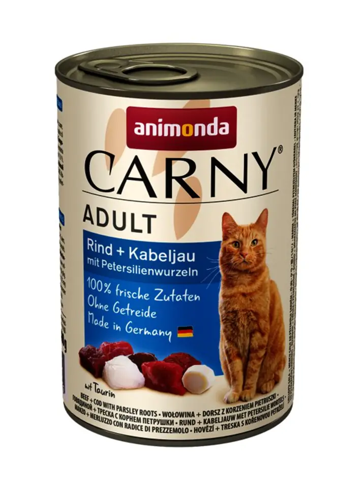 ⁨ANIMONDA Carny Adult smak: wołowina z dorszem i pietruszką 400g⁩ w sklepie Wasserman.eu