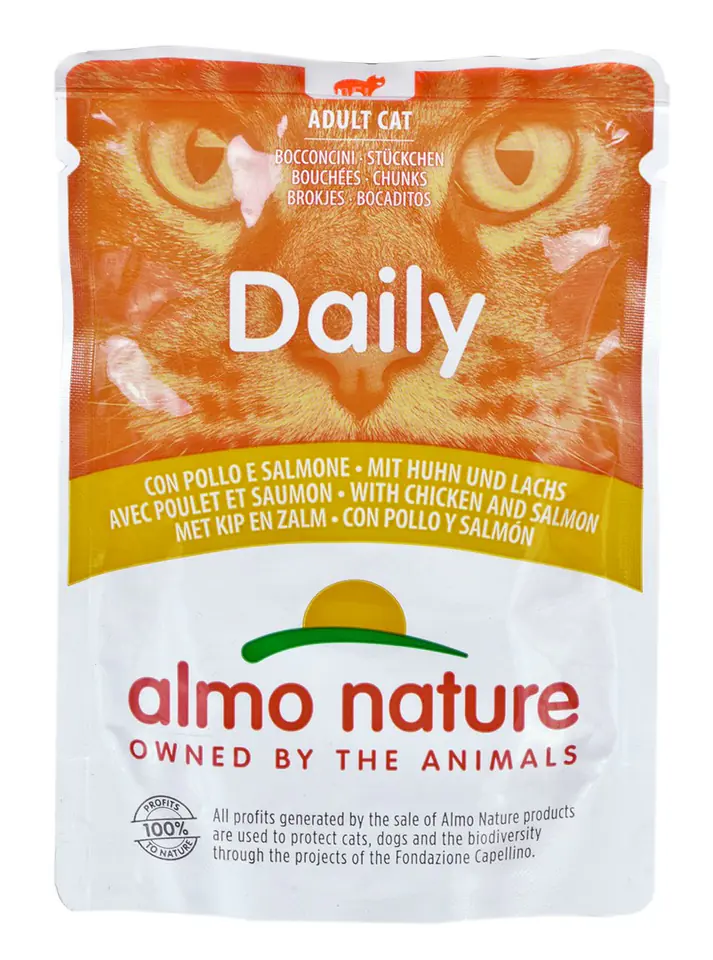 ⁨ALMO NATURE Daily Menu Kurczak z łososiem - saszetka 70 g⁩ w sklepie Wasserman.eu