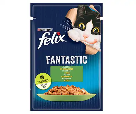 ⁨PURINA Felix Fantastic: królik - mokra karma dla kota - 85g⁩ w sklepie Wasserman.eu