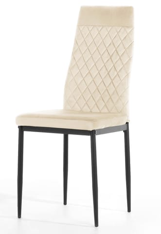 ⁨Krzesło tapicerowane VALVA CARO VELVET BEIGE⁩ w sklepie Wasserman.eu