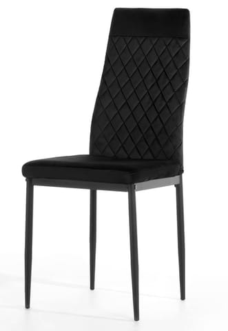 ⁨Krzesło tapicerowane VALVA CARO VELVET BLACK⁩ w sklepie Wasserman.eu