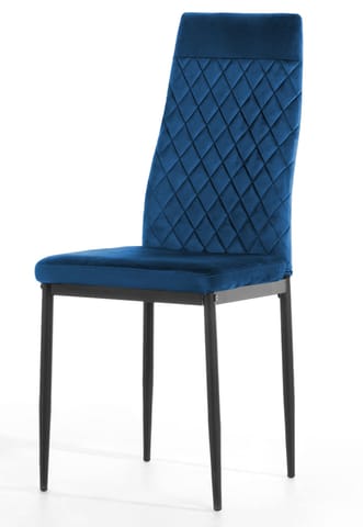 ⁨Krzesło tapicerowane VALVA CARO VELVET BLUE⁩ w sklepie Wasserman.eu