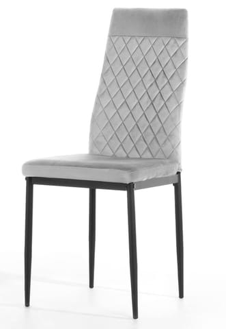 ⁨Krzesło tapicerowane VALVA CARO VELVET GREY⁩ w sklepie Wasserman.eu