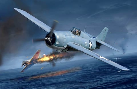 ⁨Model plastikowy USN F4F-4 Wildcat Battle of Midway 1/48⁩ w sklepie Wasserman.eu