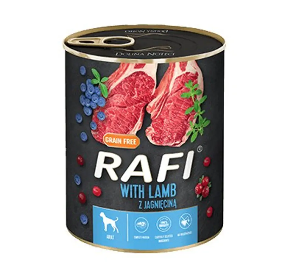 ⁨Dolina Noteci Rafi Dog wet food with lamb - 800g⁩ at Wasserman.eu