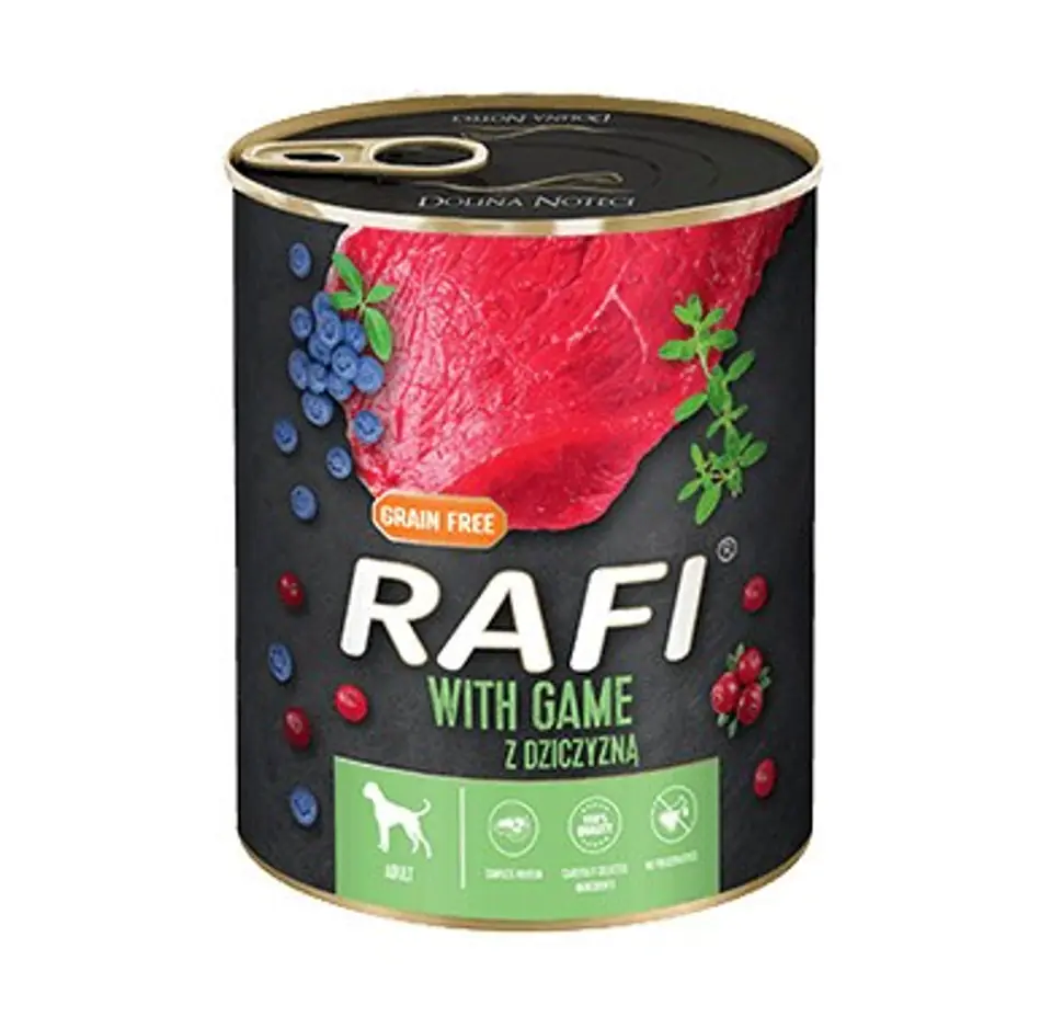 ⁨Dolina Noteci Rafi Dog wet food with venison - 800g⁩ at Wasserman.eu