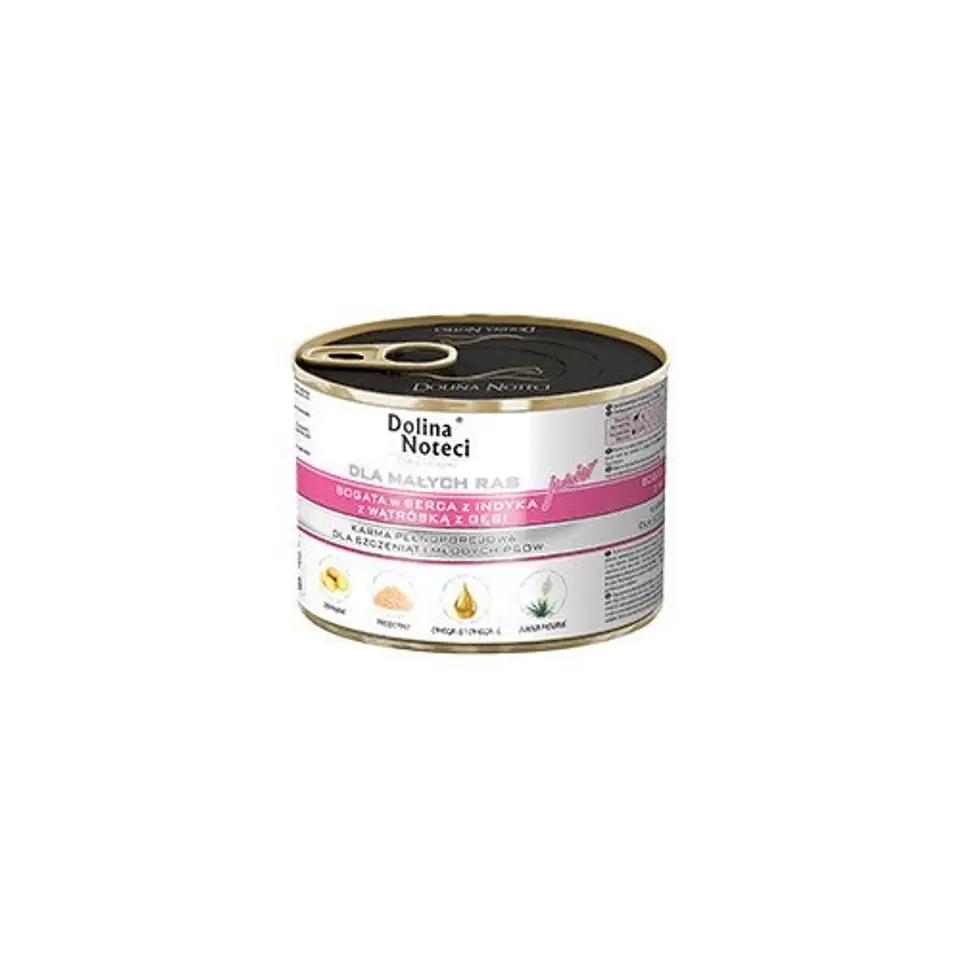 ⁨Dolina Noteci Premium Junior rich in turkey hearts with goose liver 185g⁩ at Wasserman.eu