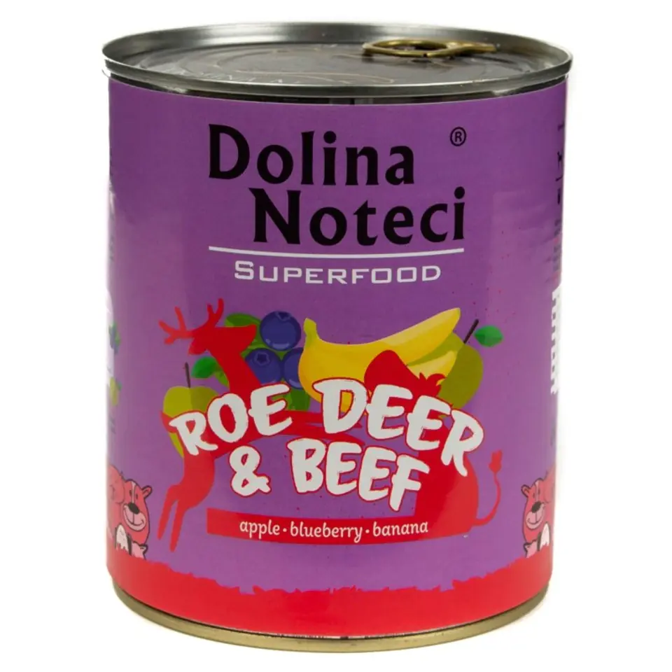 ⁨Dolina Noteci Superfood with roe deer and beef - wet dog food - 400g⁩ at Wasserman.eu
