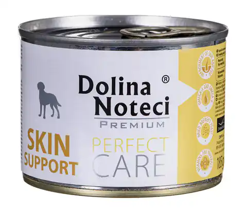 ⁨DOLINA NOTECI Premium Perfect Care Skin Support - mokra karma dla psów z problemami dermatologicznymi - 185g⁩ w sklepie Wasserman.eu