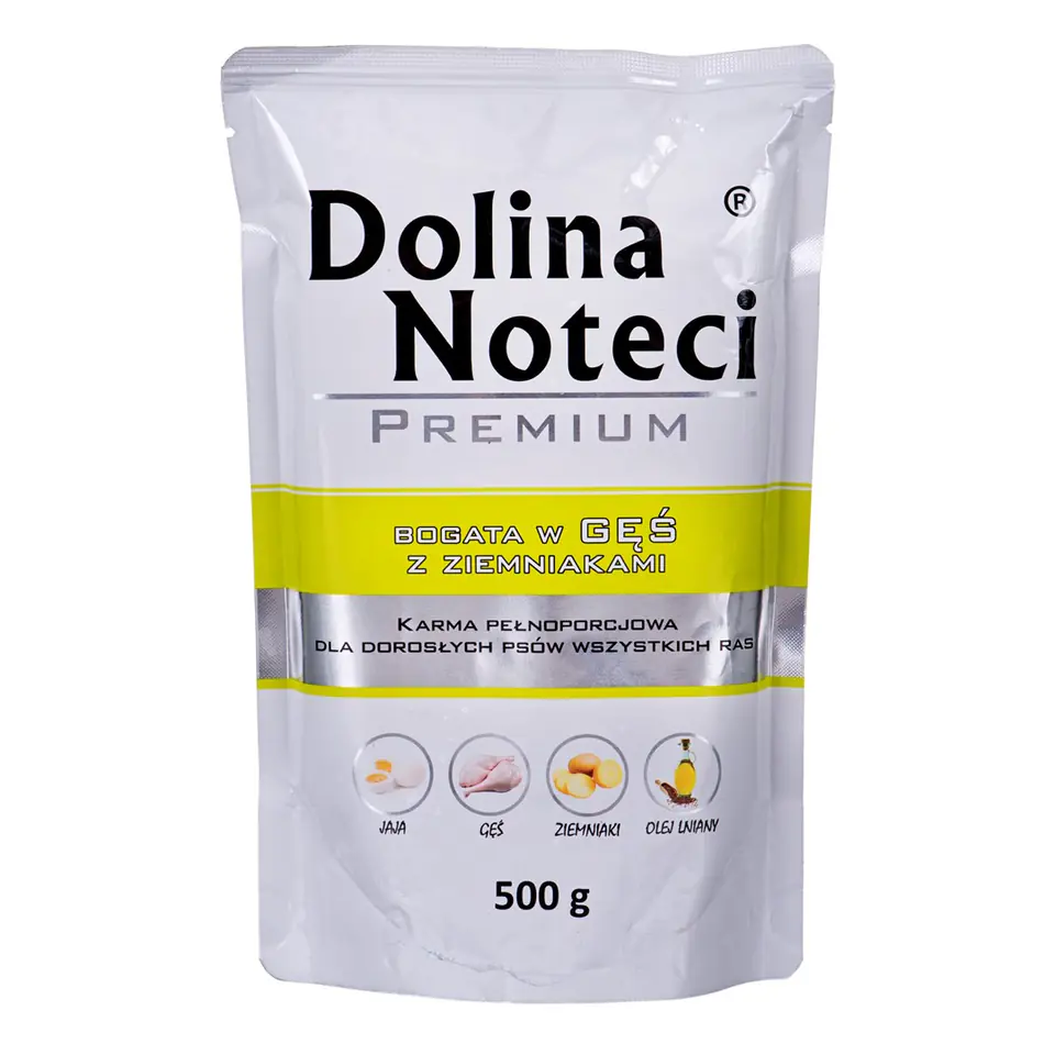 ⁨Dolina Noteci Premium Rich in Goose with Potatoes - wet dog food - 500g⁩ at Wasserman.eu
