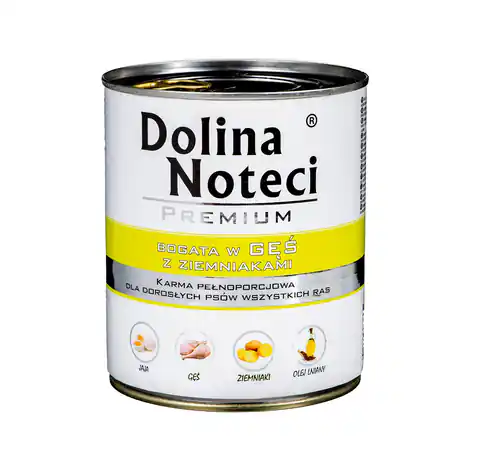 ⁨DOLINA NOTECI Premium bogata w gęś z ziemniakami - mokra karma dla psa - 800g⁩ w sklepie Wasserman.eu