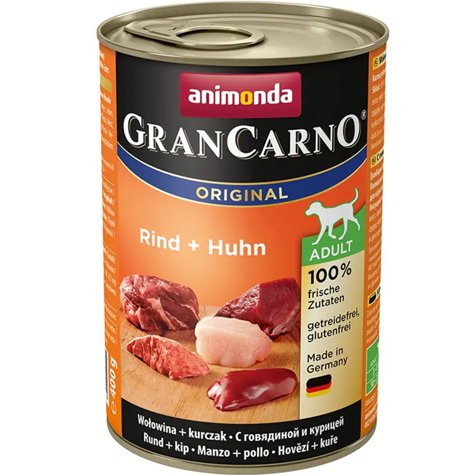 ⁨ANIMONDA Grancarno Adult smak: wołowina i kurczak 400g⁩ w sklepie Wasserman.eu