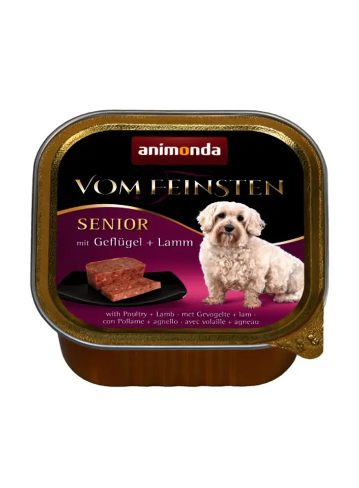 ⁨animonda Vom Feinsten 4017721829755 dogs moist food Beef, Lamb, Pork, Poultry Senior 150 g⁩ at Wasserman.eu