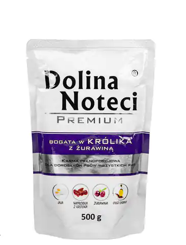 ⁨Karma DOLINA NOTECI Premium Królik z Żurawiną (0,50 kg )⁩ w sklepie Wasserman.eu