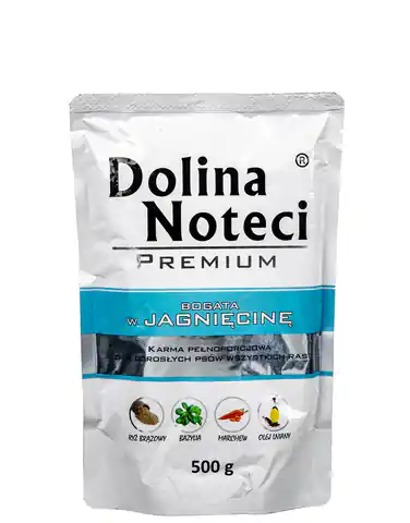⁨Karma DOLINA NOTECI Premium Jagnięcina (0,50 kg )⁩ w sklepie Wasserman.eu