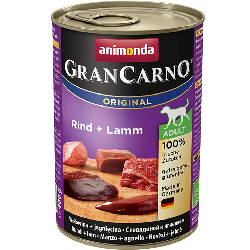 ⁨ANIMONDA Grancarno Adult smak: wołowina i jagnięcina 400g - mokra karma dla psa⁩ w sklepie Wasserman.eu