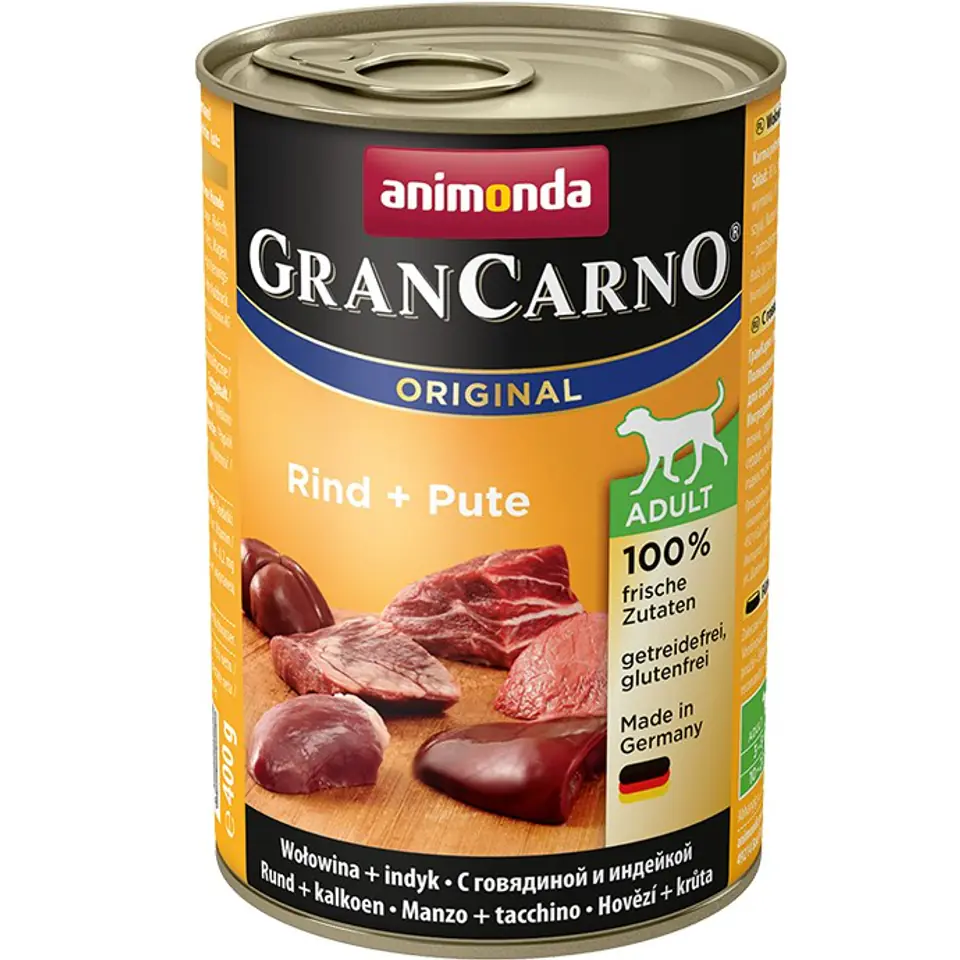 ⁨animonda GranCarno Original Beef, Turkey Adult 400 g⁩ at Wasserman.eu