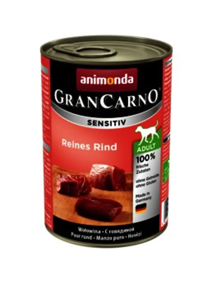 ⁨ANIMONDA Grancarno Sensitiv smak: wołowina z ziemniakami 400g⁩ w sklepie Wasserman.eu