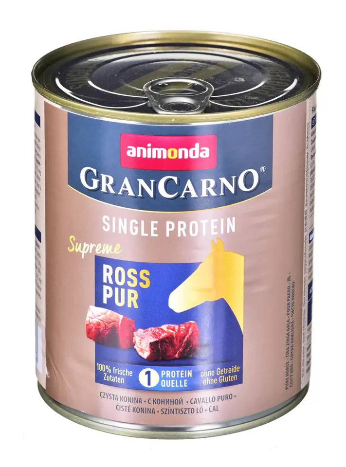 ⁨ANIMONDA GranCarno Single Protein: konina - mokra karma dla psa - 800g⁩ w sklepie Wasserman.eu