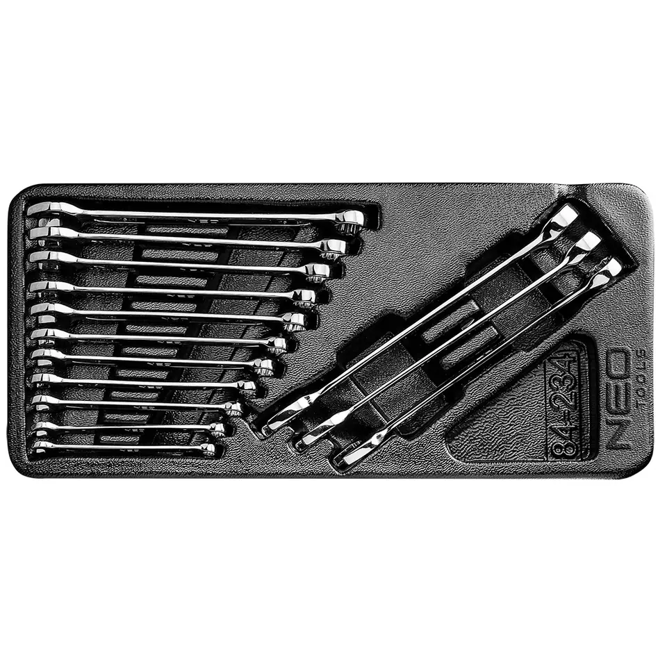 ⁨Combination spanners 6-19 mm, set of 14 pcs., insert⁩ at Wasserman.eu