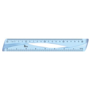 ⁨Linijka 20cm NIEBIESKA BL012-B TETIS⁩ w sklepie Wasserman.eu