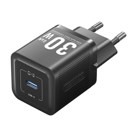 ⁨Ładowarka sieciowa Vention FEZW0-EU USB-C GaN (30W) (czarna)⁩ w sklepie Wasserman.eu