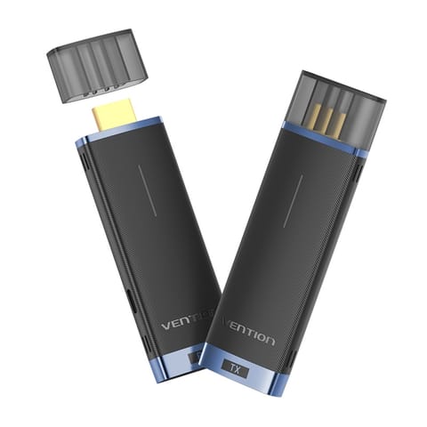 ⁨Bezprzewodowy transmiter / odbiornik Vention HDMI (niebieski)⁩ w sklepie Wasserman.eu