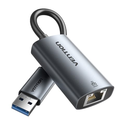 ⁨Adapter Vention USB-A + USB-C do Gigabit Ethernet 0.15m⁩ w sklepie Wasserman.eu