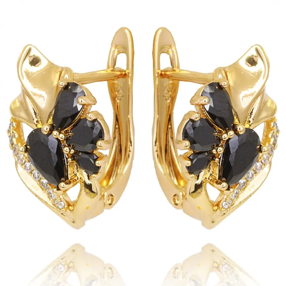 Gold-plated stainless steel earrings KST2539CZ at Wasserman.eu