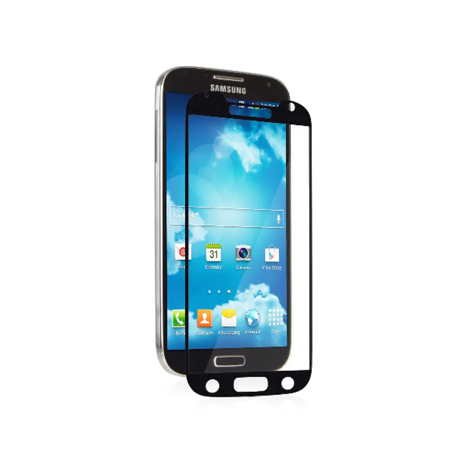 ⁨Moshi iVisor XT - Full Face Transparent Protective Film Samsung Galaxy S4 (Black)⁩ at Wasserman.eu