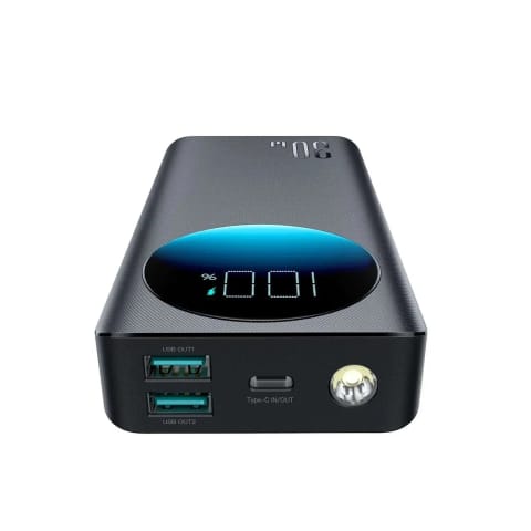 ⁨Powerbank Joyroom JR-PBF03 30000 mAh PD 30 W + kabel USB-C (0,25 m) – czarny⁩ w sklepie Wasserman.eu