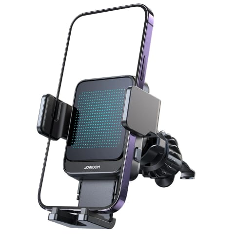 ⁨Joyroom JR-ZS341 uchwyt do kratki z ładowaniem 15W i gradientowym światłem – czarny⁩ w sklepie Wasserman.eu