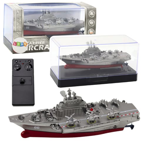 ⁨Statek Militarny Łódź Zdalnie Sterowana RC Srebrna 15cm⁩ w sklepie Wasserman.eu