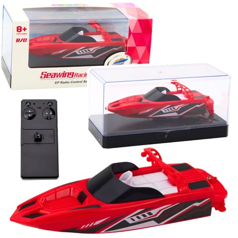 ⁨Łódź Motorówka Zdalnie Sterowana RC Biało-Czerwona 15cm⁩ w sklepie Wasserman.eu