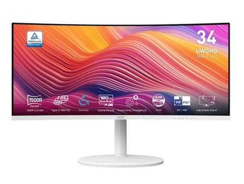 ⁨Monitor Modern MD342CQPW 34 cale/LED/UWQHD/Curved/120Hz/czarny⁩ w sklepie Wasserman.eu