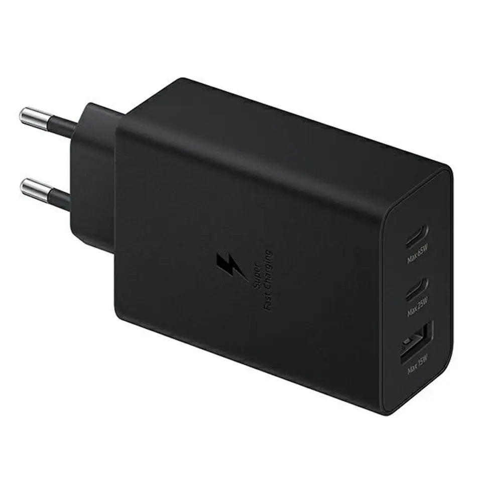 ⁨Order. mow. Samsung EP-T6530NB PD 65W 3in1 2xUSB-C 1xUSB-A black/black⁩ at Wasserman.eu