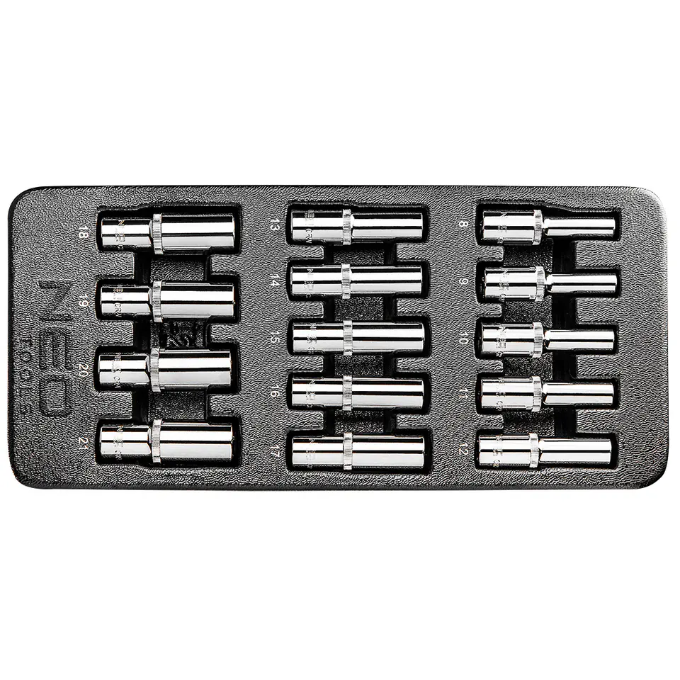 ⁨Sockets 1/2", 8-21 mm, set of 14, insert⁩ at Wasserman.eu