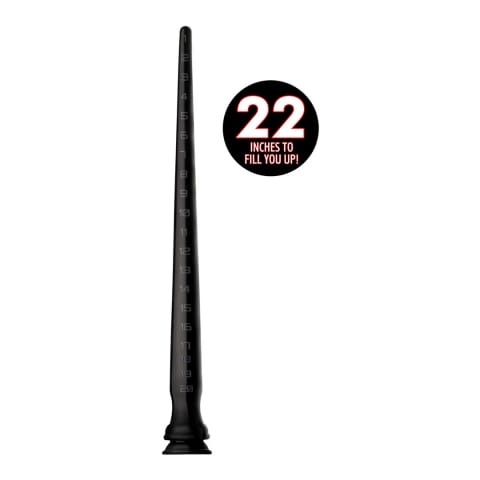 ⁨XR Brands Wąż silikonowy stożkowy strukturalny 56cm z przyssawką⁩ w sklepie Wasserman.eu