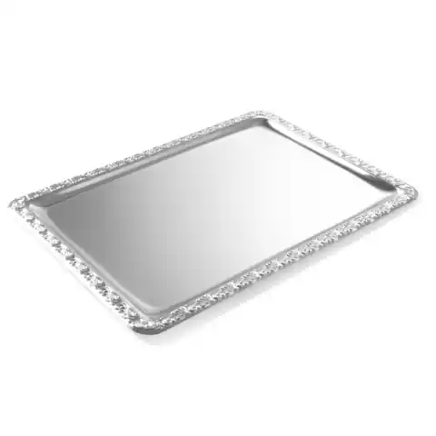 ⁨Rectangular steel tray with decorative edge GN1/1 - Hendi 807804⁩ at Wasserman.eu